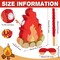 Small Camping Campfire Piñata Fake Flame Party Birthday Party Decoration Camping Adventure Baby Shower Photo Props with Wooden Stick Paper Confetti Set for Kids Boys and Girls,16.1 x 10.2 x 2.8 Inch